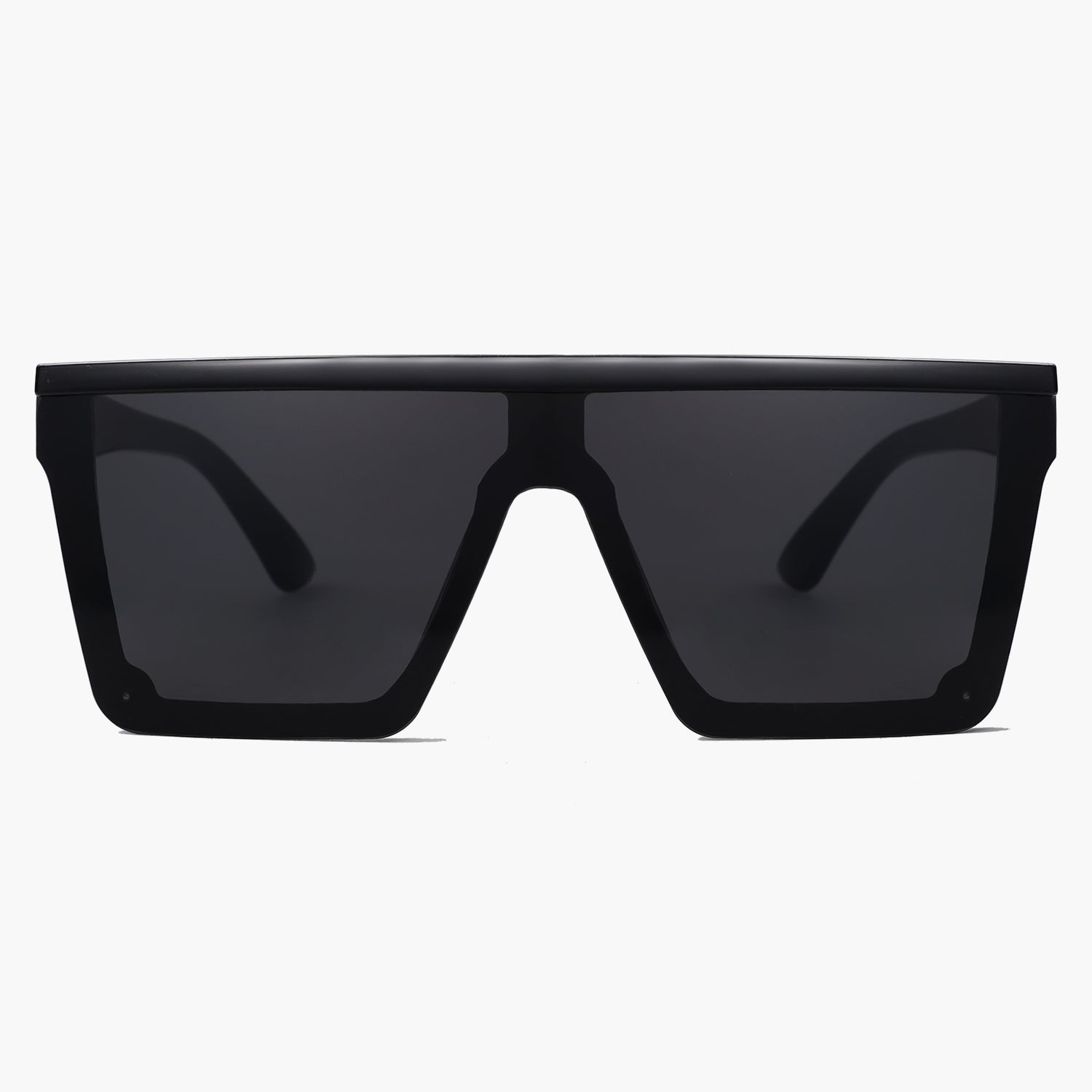 Buy Black Frame Grey Lens Oversized Shield Sunglasses for Women 