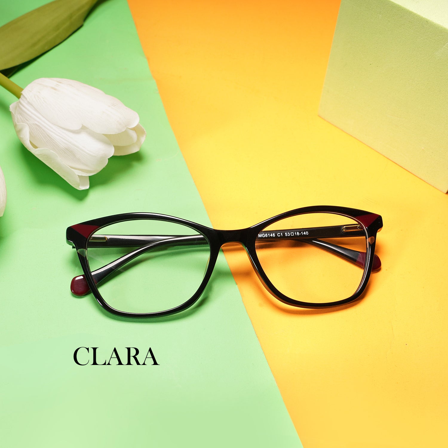 Womens Cat Eye Tr90 Prescription Reading Glasses Full Rim Frame Clara Sojos Vision 8648