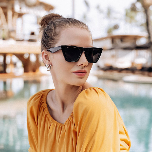 SOJOS Retro Trendy Cat Eye Polarized Sunglasses for Women Cute Stylish  UV400 Sunnies SJ2199